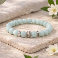 Amazonite Crystal Bracelet for Anxiety, Stress & Confidence - (8mm)