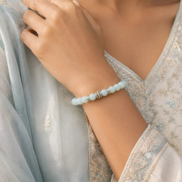 Amazonite Crystal Bracelet for Anxiety, Stress & Confidence - (8mm)