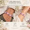 Amethyst & Rose Quartz Bracelet for Love & Peace – natural crystal beads by Calminds