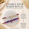 Amethyst and Clear Quartz Clarity and Calm Heart Rakhi for Sister and Bhabhi, product image 4