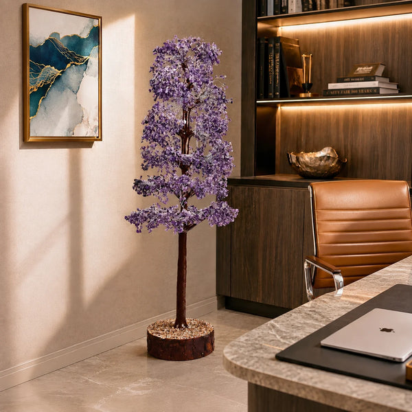 Grand Amethyst Crystal Tree - 5000 Beads (3FT)