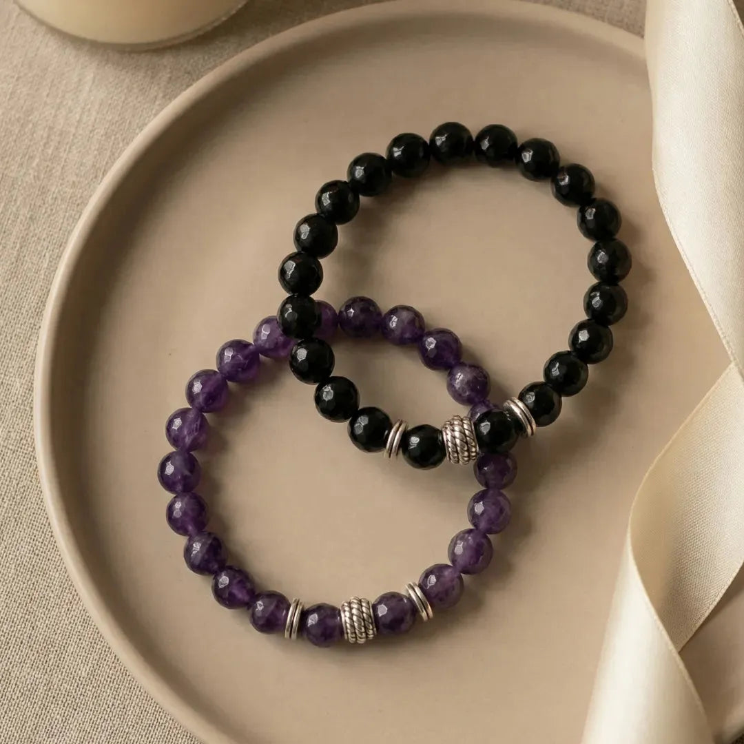 valentine crystal gift for long-distance couple amethyst
