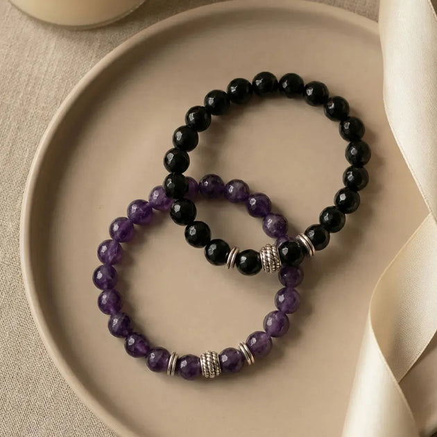 valentine crystal gift for long-distance couple amethyst
