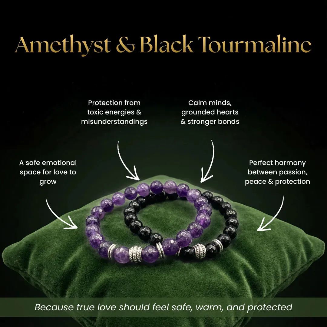 valentine crystal gift for long-distance couple amethyst