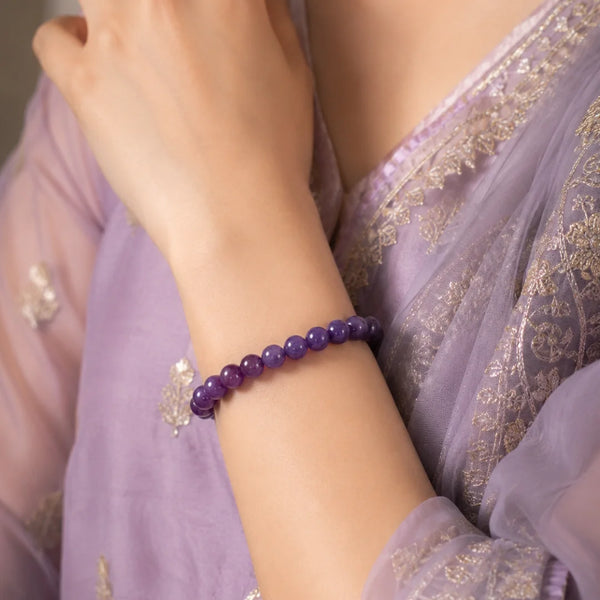 Amethyst Bracelet for Stress Relief | Reiki-Charged