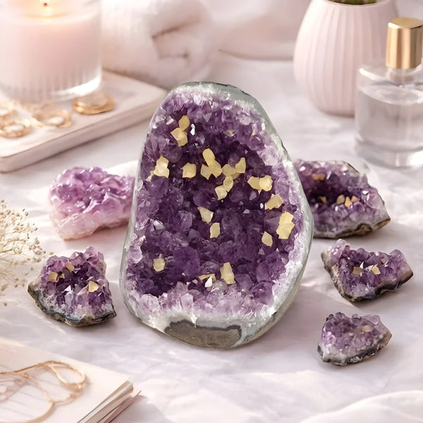 Amethyst Cluster Geode for Healing & Protection