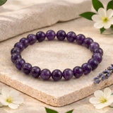 Amethyst Crystal Bracelet for Calm & Clarity | Reiki-Charged
