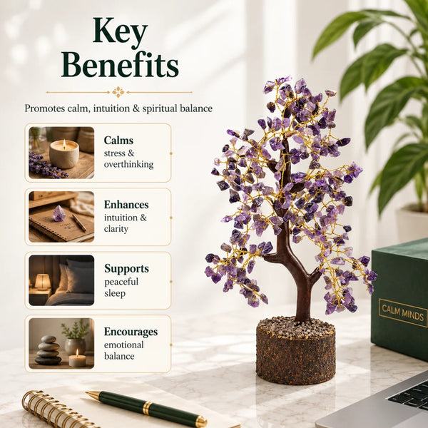 Amethyst Crystal Tree for Calm and Clarity – Natural Stone