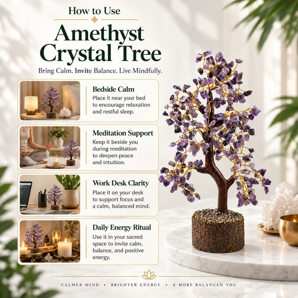 Amethyst Crystal Tree for Calm and Clarity – Natural Stone