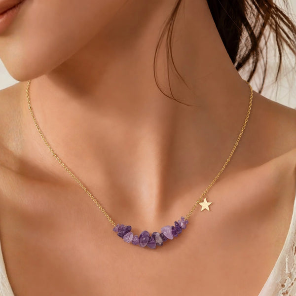 Amethyst Crystal Necklace for Calmness, Clarity & Inner Peace