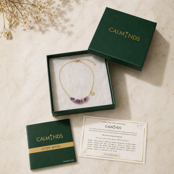 Amethyst Crystal Necklace for Calmness, Clarity & Inner Peace