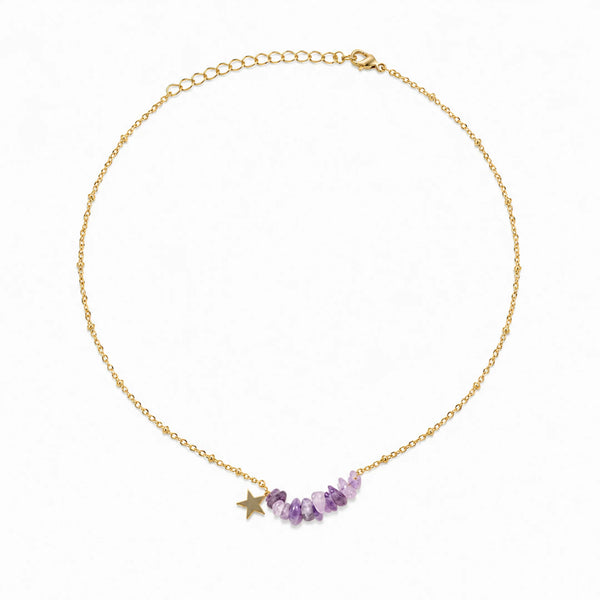 Amethyst Crystal Necklace for Calmness, Clarity & Inner Peace