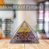 Benefits of Amethyst Orgonite Pyramid for healing, spiritual growth, energy cleansing and relaxation