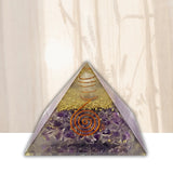 Amethyst Orgonite Pyramid | Spiritual Crystal Energy Pyramid