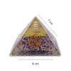 Amethyst Orgonite Pyramid crystal size 6 cm width and 7 cm height