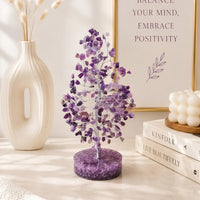 Amethyst Crystal Tree with Orgonite Base | Natural Healing Crystal Tree