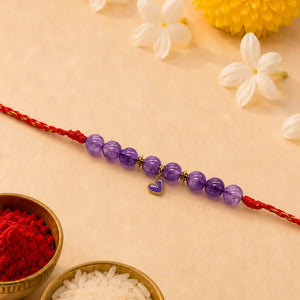 Amethyst — Peaceful Heart Lumba Rakhi for Bhabhi & Sister