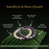 Reiki charged amethyst and rose quartz bracelets for couples