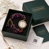 amethyst gemstone watch styled for office and traditional wear