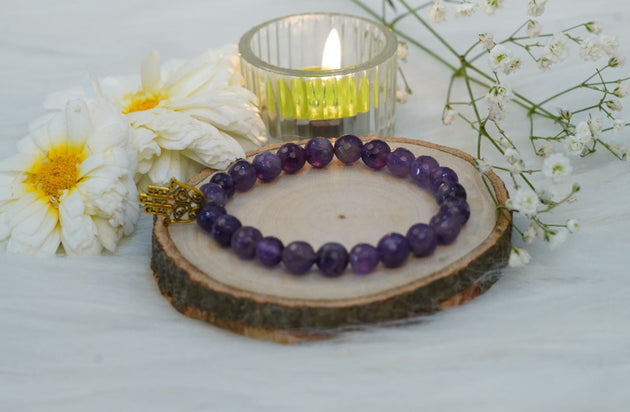 Purple Sagittarius Amethyst Healing Bracelet