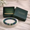 Calminds Azurite Crystal Bracelet close-up showing diamond-cut beads