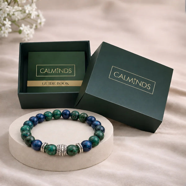 Azurite Bracelet – Intuition & Third-Eye Clarity - (8mm)