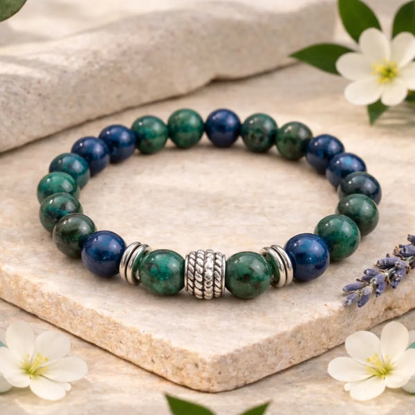 Azurite Bracelet – Intuition & Third-Eye Clarity - (8mm)
