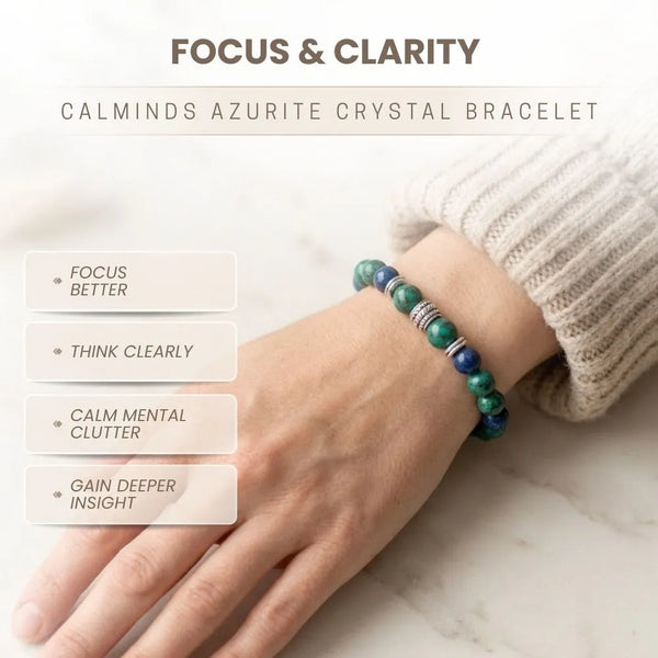 Azurite Bracelet – Intuition & Third-Eye Clarity - (8mm)