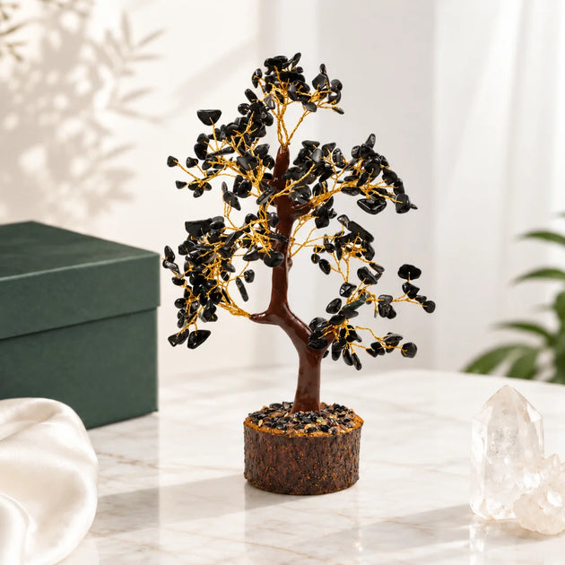 Black Obsidian Crystal Tree for Grounding & Mindful Décor – alternate product view 2