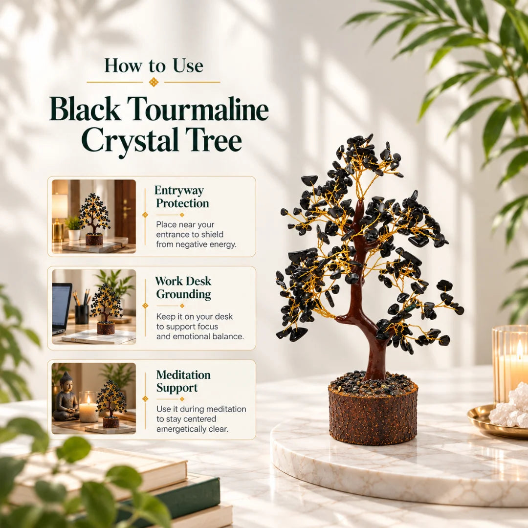 Black Obsidian Crystal Tree for Grounding & Mindful Décor – alternate product view 5