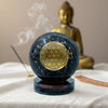 black tourmaline orgonite ball and stand