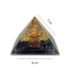 Black Tourmaline Orgonite Pyramid dimensions 6 cm width and 7 cm height