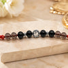 Black Tourmaline & Smoky Quartz Om Stone Rakhi for Brother