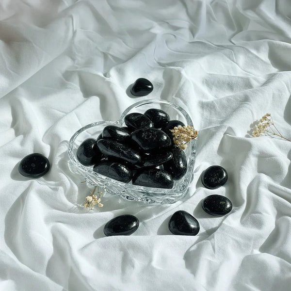 Black Tourmaline Tumbles (Set of 5) - AAA high Grade Quality