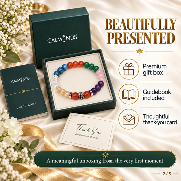 7 Chakra Crystal Bracelet – Natural Seven Chakra Stone Bracelet (8mm)