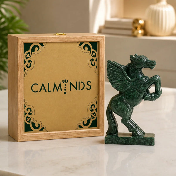 Certified Green Jade Victory Horse Statue | Power, Progress & Success