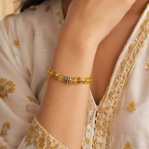Citrine Crystal Bracelet for Money, Wealth & Success - (8mm)
