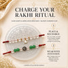 Clear Quartz and Green Aventurine Clarity and Growth Bhaiya Bhabhi Rakhi Combo, product image 3