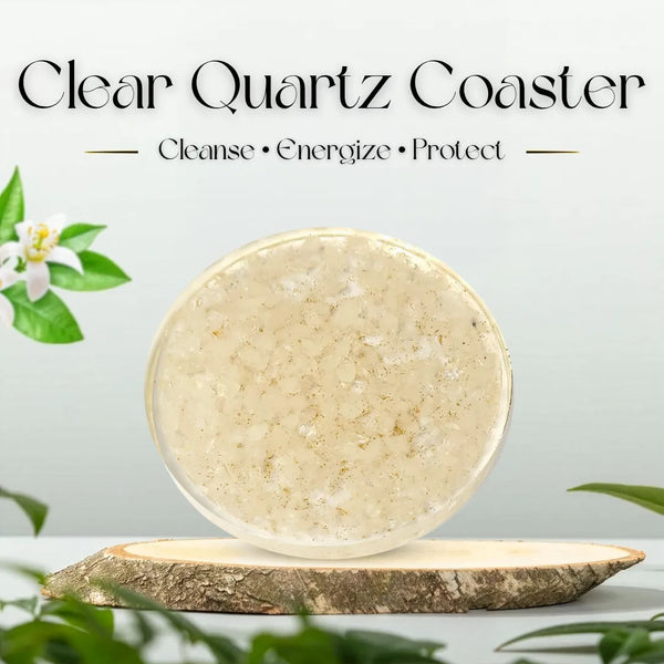 Clear Quartz Coaster (set of 2)