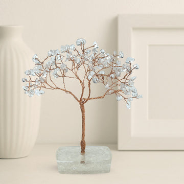 Clear Quartz Crystal Tree Mini with orgonite base, compact size