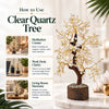 How to use a clear quartz tree in a meditation corner, on a work desk or in the living room