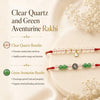 Clear Quartz and Green Aventurine Clarity and Growth Bhaiya Bhabhi Rakhi Combo, product image 4