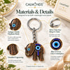 Elephant Evil Eye keychain detail