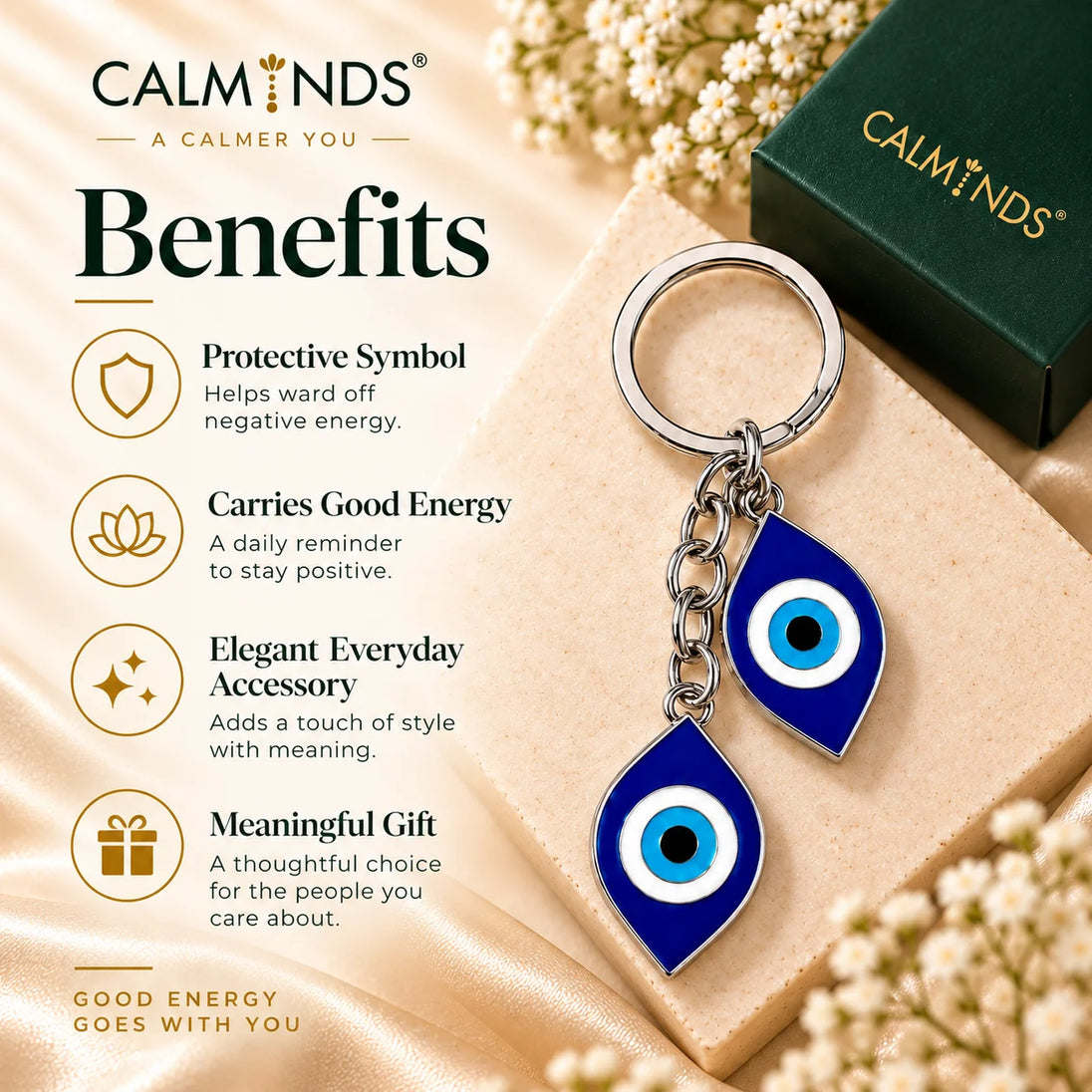 Evil Eye chain keychain design