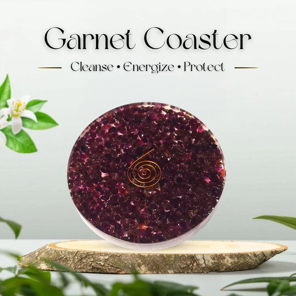 Garnet Crystal Coaster (set of 2)