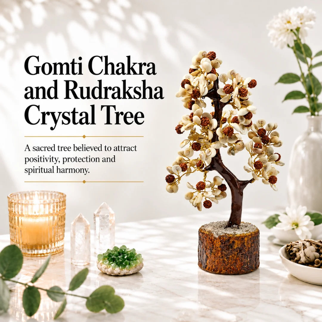 Gomti Chakra and Rudraksha Crystal Tree – alternate product view 3