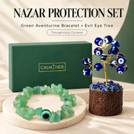 Nazar Protection Set – Nazar Battu for Home: Evil Eye Tree & Evil Eye Bracelet Gift Set