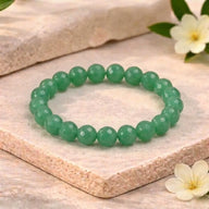 Green Aventurine Crystal Bracelet – Smooth Round Beads (8mm)