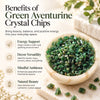 Green aventurine crystal chips pack view