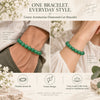 Green Aventurine Smooth Crystal Bracelet – Round 8mm Beads – natural crystal beads by Calminds